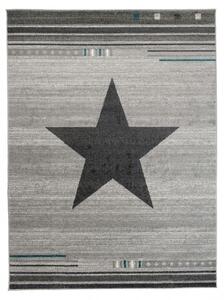 Makro Abra Moderní kusový koberec MAROKO L916C Hvězda světle šedý Rozměr: 180x260 cm