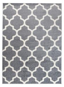 Makro Abra Moderní kusový koberec MAROKO K082A šedý bílý Rozměr: 80x150 cm