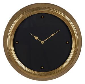 BigBuy Home Nástěnné hodiny Černý Zlatá PVC Sklo Železo Dřevo MDF 46 x 6 x 46 cm