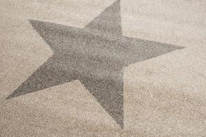 Makro Abra Moderní kusový koberec MAROKO L916B Hvězda béžový Rozměr: 140x190 cm