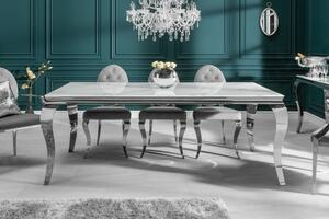 Jídelní stůl MODERN BAROCCO 200 CM SILVER mramorový vzhled Nábytek | Jídelní prostory | Jídelní stoly | Všechny jídelní stoly