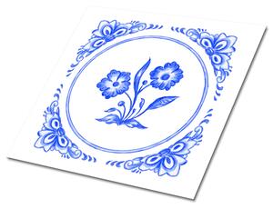 Samolepící vinylové čtverce Květ azulejos
