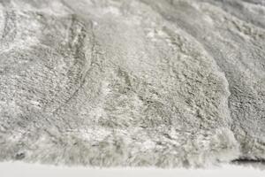 Makro Abra Kusový koberec Shaggy TODA 3D Šedý Stříbrný Rozměr: 160x220 cm