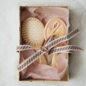 Set dětského kartáče na vlasy a zrcátka Swan Beauty