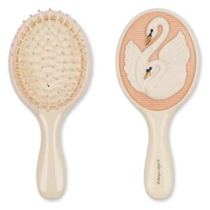 Set dětského kartáče na vlasy a zrcátka Swan Beauty