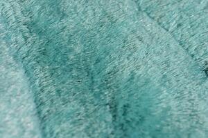 Makro Abra Kusový koberec Shaggy TODA 3D Světle tyrkysový Tmavě tyrkysový Rozměr: 60x100 cm
