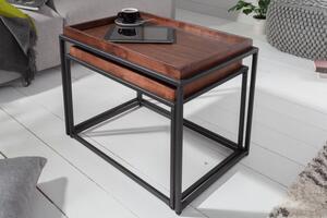 2SET odkládací-konferenční stolek ELEMENTS 60 CM buková dýha Nábytek | Doplňkový nábytek | Odkládací stolky