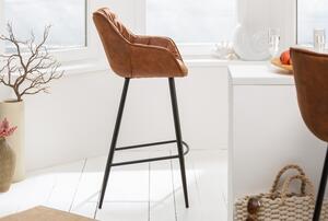Barová židle DUTCH COMFORT antik hnědá mikrovlákno Nábytek | Jídelní prostory | Barové židle