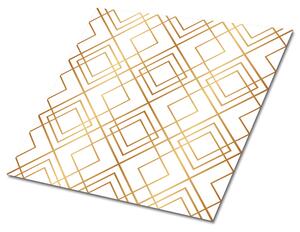 Samolepící vinylové čtverce Zlaté linie