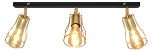 Bodové svítidlo TUBE 3xE27/15W/230V zlatá/černá