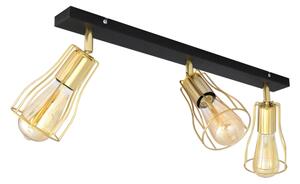 Bodové svítidlo TUBE 3xE27/15W/230V zlatá/černá