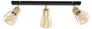 Bodové svítidlo TUBE 3xE27/15W/230V zlatá/černá