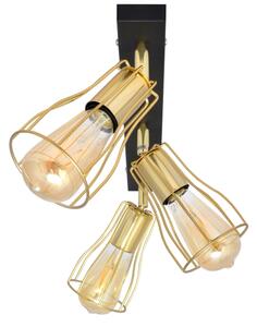 Bodové svítidlo TUBE 3xE27/15W/230V zlatá/černá