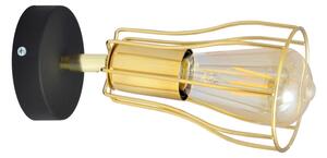 Nástěnné bodové svítidlo TUBE 1xE27/15W/230V zlatá/černá