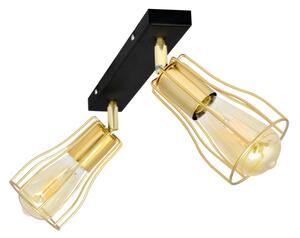Bodové svítidlo TUBE 2xE27/15W/230V zlatá/černá
