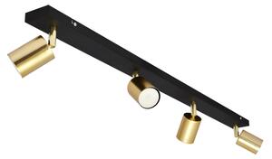 LED Bodové svítidlo TUNE 4xGU10/4,8W/230V zlatá/černá