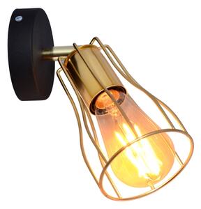 Nástěnné bodové svítidlo TUBE 1xE27/15W/230V zlatá/černá