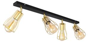 Bodové svítidlo TUBE 4xE27/15W/230V zlatá/černá
