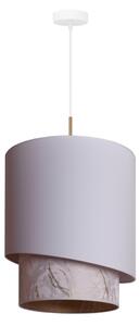 Duolla - Lustr na lanku PARIS 1xE27/15W/230V pr. 40 cm bílá/béžová