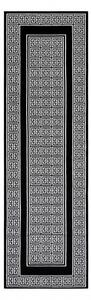 Makro Abra Koberec Běhoun kusový GLOSS 6776 85 Řecký vzor černý / slonová kost Rozměr: 60x250 cm