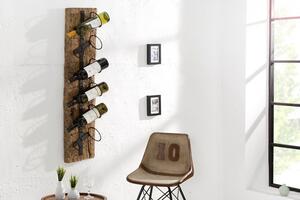 Nástěnný stojan na víno BARRACUDA 100 CM masiv teak Nábytek | Úložné prostory | Vinotéky a bary