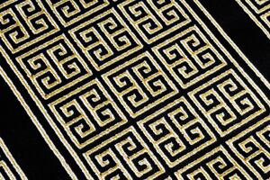 Makro Abra Koberec Běhoun kusový GLOSS 6776 86 Řecký vzor černý / zlatý Rozměr: 70x200 cm