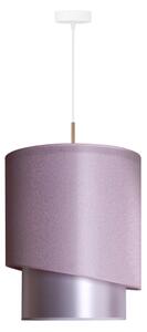 Duolla - Lustr na lanku PARIS 1xE27/15W/230V pr. 40 cm růžová/stříbrná/měděná