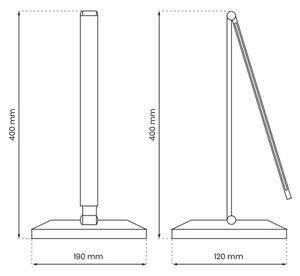 LED Stolní lampa s bezdrátovým nabíjením VARIO LED/5W/230V 3000-6000K černá