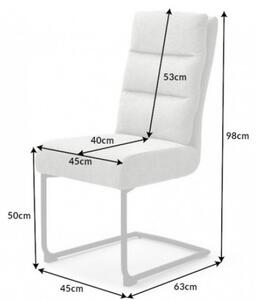 Konzolová židle COMFORT světle šedá strukturovaná látka skladem