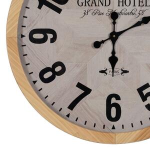 BigBuy Home Nástěnné hodiny Bílý Přírodní Dřevo Sklo 76 x 76 x 6 cm