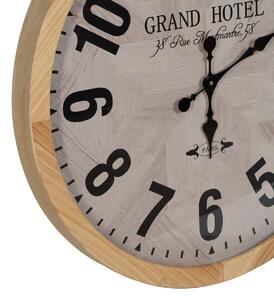BigBuy Home Nástěnné hodiny Bílý Přírodní Dřevo Sklo 76 x 76 x 6 cm