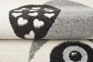 Makro Abra Dětský kusový koberec HAPPY H321A Medvídek bílý šedý Rozměr: 160x220 cm