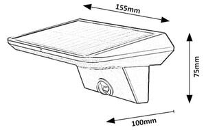 Rabalux 77005 - LED Solární svítidlo se senzorem QESA LED/10W/3,7V IP44