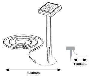 Rabalux 77016 - LED Solární pásek ANSOO LED/0,26W/3,2V 4,9m IP44