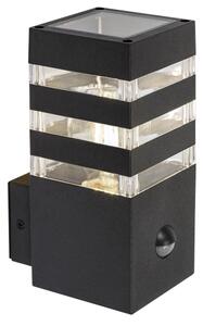 Rabalux 77025- Venkovní nástěnné svítidlo se senzorem ANKARA 1xE27/12W/230V IP44