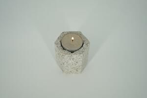 Hexagonový stojan na svíčku z pemzy