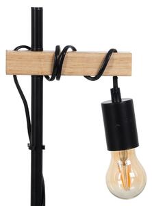 BigBuy Home Lampa Černý Béžový Dřevo Železo 16 x 13 x 52 cm