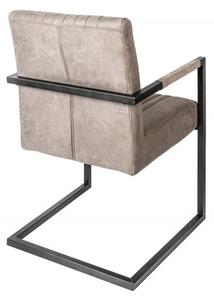 Židle BIG ASTON S PODRUČKAMI taupe mikrovlákno Nábytek | Jídelní prostory | Jídelní židle | Konzolové