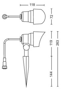 Philips -SADA 3x LED Venkovní bodové svítidlo GARDENLINK LED/6W/230V 2700K IP44