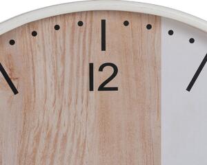BigBuy Home Nástěnné hodiny Bílý Přírodní Dřevo 60 x 60 x 5,5 cm