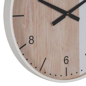 BigBuy Home Nástěnné hodiny Bílý Přírodní Dřevo 60 x 60 x 5,5 cm