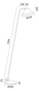 Argon 4997 - Stojací lampa GABIAN 1xE27/15W/230V bílá