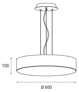 LED2 - LED Stmívatelný lustr na lanku MONO LED/60W/230V