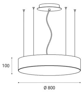 LED2 - LED Stmívatelný lustr na lanku MONO LED/100W/230V