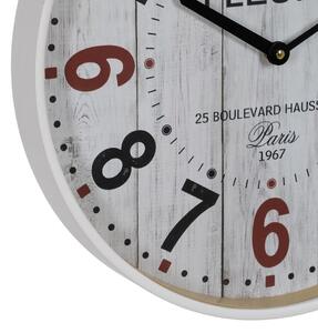BigBuy Home Nástěnné hodiny Bílý Dřevo Sklo 40 x 40 x 4,5 cm