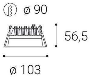 LED2-LED Stmívatelné koupelnové podhledové svítidlo ZETA LED/10W/230V 3000K IP44