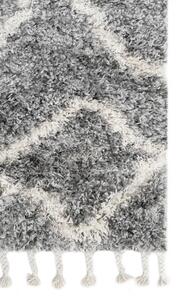 Makro Abra Kusový koberec Shaggy AZTEC FN45A Šedý Rozměr: 80x150 cm
