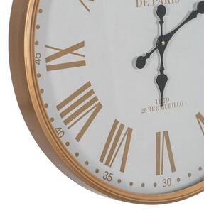 BigBuy Home Nástěnné hodiny Bílý Přírodní Železo 60 x 60 x 6 cm