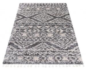 Makro Abra Kusový koberec Shaggy AZTEC FN46A Tmavě Šedý Rozměr: 200x300 cm