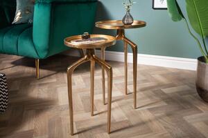 2SET Odkládací stolek ABSTRACT zlatý Nábytek | Doplňkový nábytek | Odkládací stolky